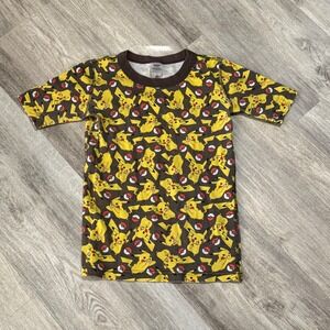 Pokemon Pikachu‎ All Over Print T Shirt Kids Size 12 150cm Organic Cotton
